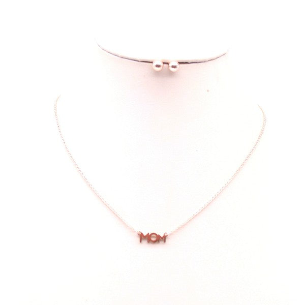 MOM CHARM NECKLACE SET