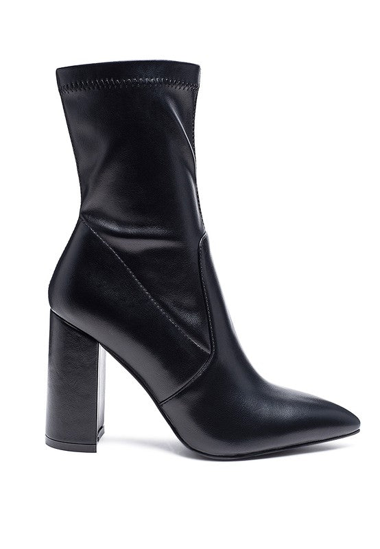 LONDON RAG ZAHARA POINTED BLOCK HEELED BOOT