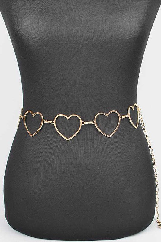 Hallow Heart Link Chain Belt