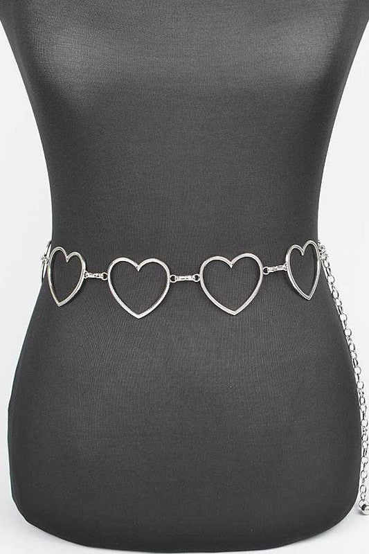 Hallow Heart Link Chain Belt