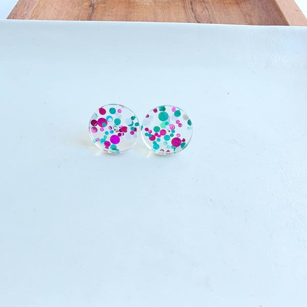 Sophie Studs - Blue Violet Confetti