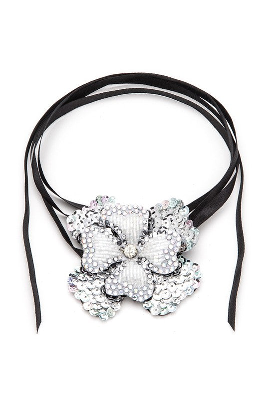 Beaded Sequins Embellished Convertible Necklace