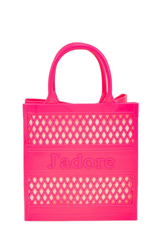 JADORE Mesh Style Top Handle Jelly Bag