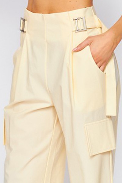 PARACHUTE CARGO PANTS W BELTED WAIST