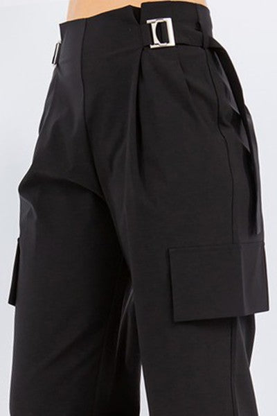 PARACHUTE CARGO PANTS W BELTED WAIST