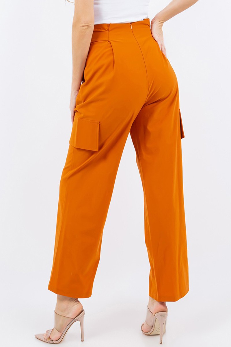 PARACHUTE CARGO PANTS W BELTED WAIST
