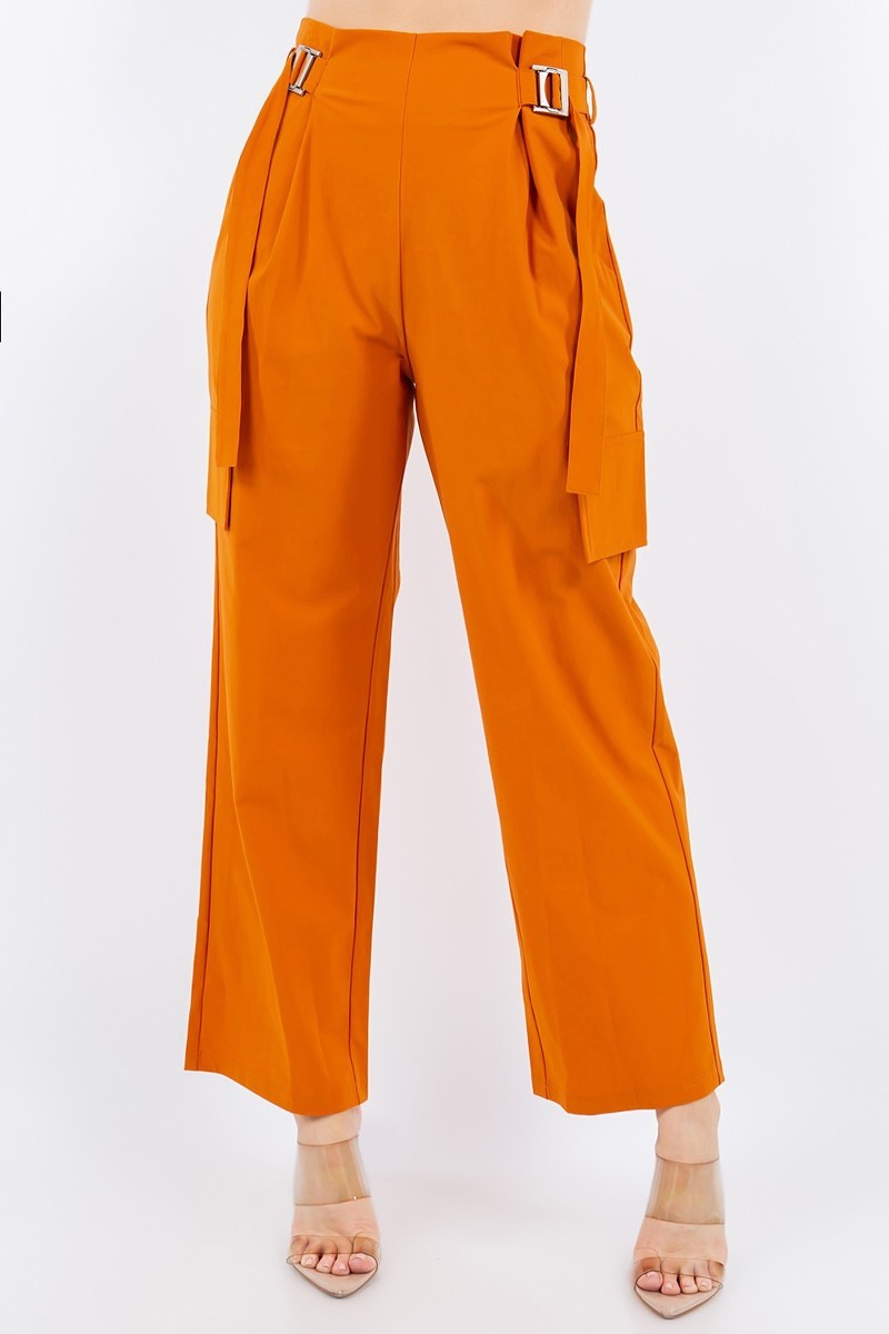 PARACHUTE CARGO PANTS W BELTED WAIST