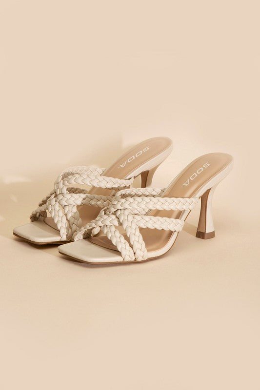 KELLAN-S Double Cross Braided Heels